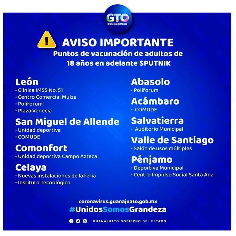 Te falta la primera dosis contra Covid? En Celaya, San Miguel de Allende,  Comonfort, Acámbaro, Salvatierra hay vacuna - El Sol del Bajío | Noticias  Locales, Policiacas, de México, Guanajuato y el Mundo